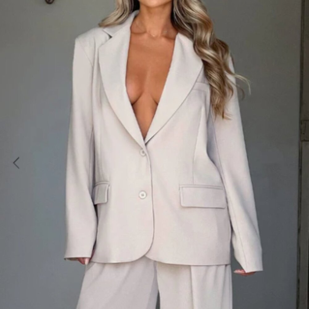 Babyboo NOA Oversized Suit Jacket - Beige XS - NWT